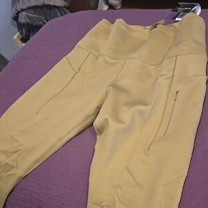 High-Waist Beige Women’s Active Jogger Pants